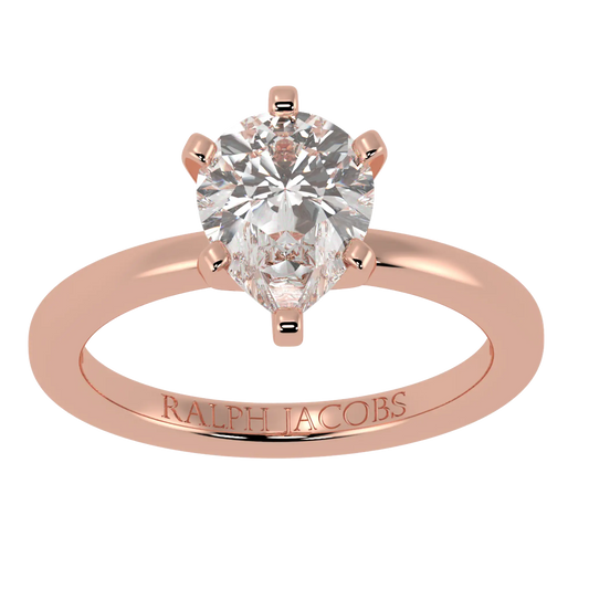 Nikki Rose 14K Gold Solitaire Engagement Rings | Pear Shape