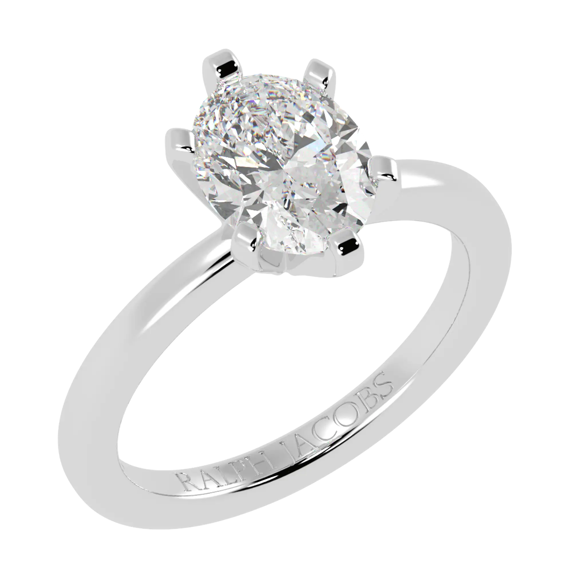 Nikki Platinum Solitaire Engagement Rings | Oval Shape