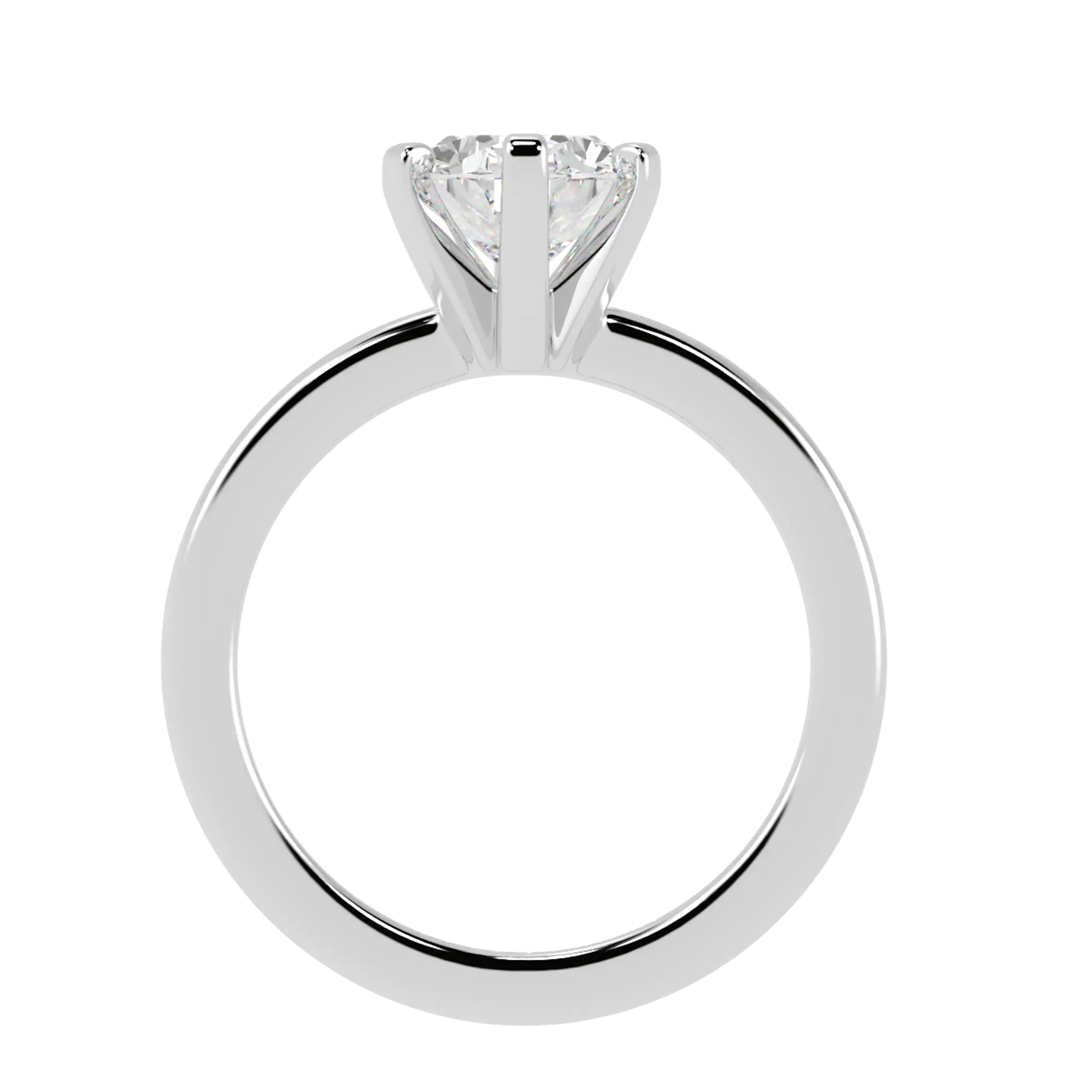 Bague de fiançailles solitaire en or blanc 9 carats Nikki | Forme ovale