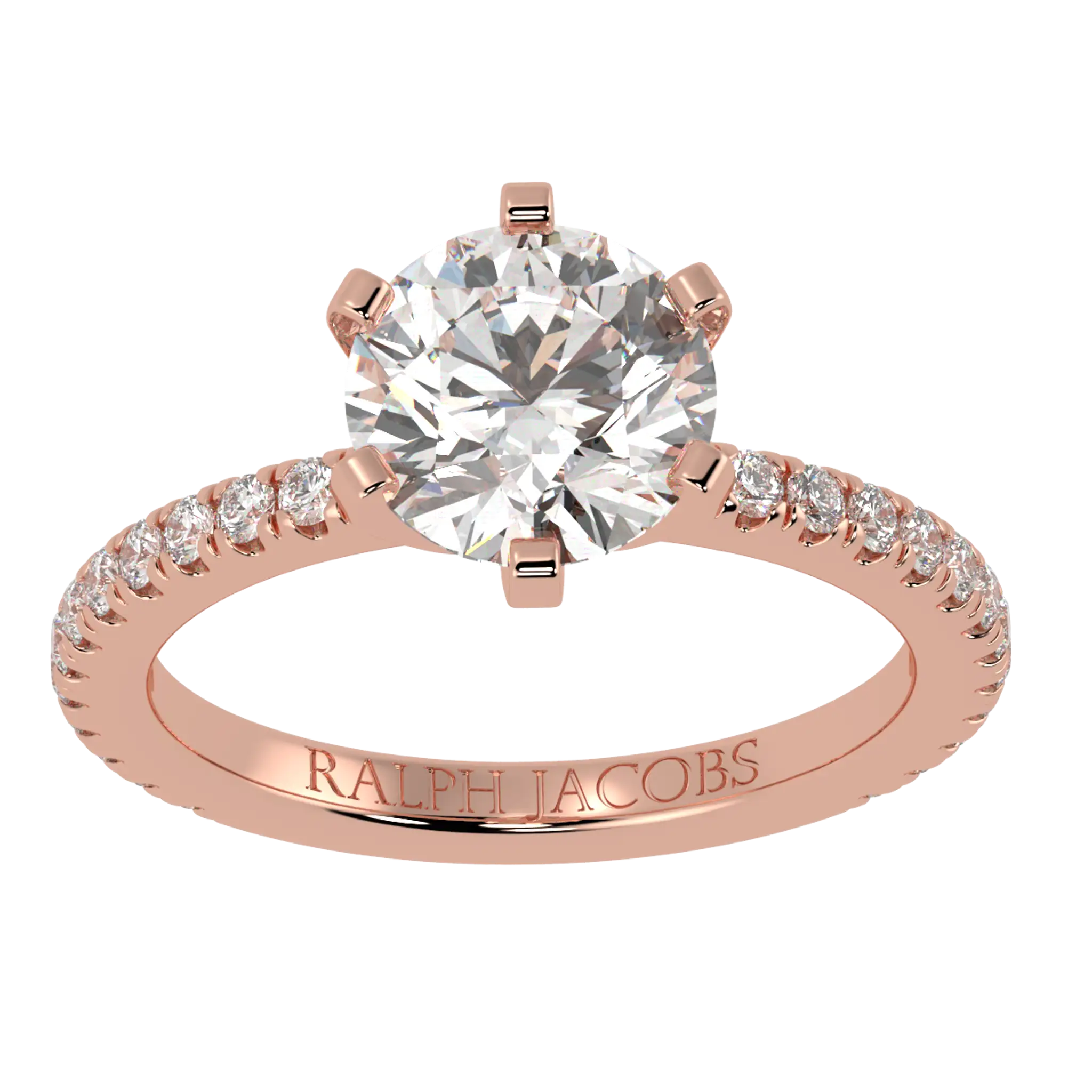 Nikki 14K Rose Gold Accent Engagement Rings