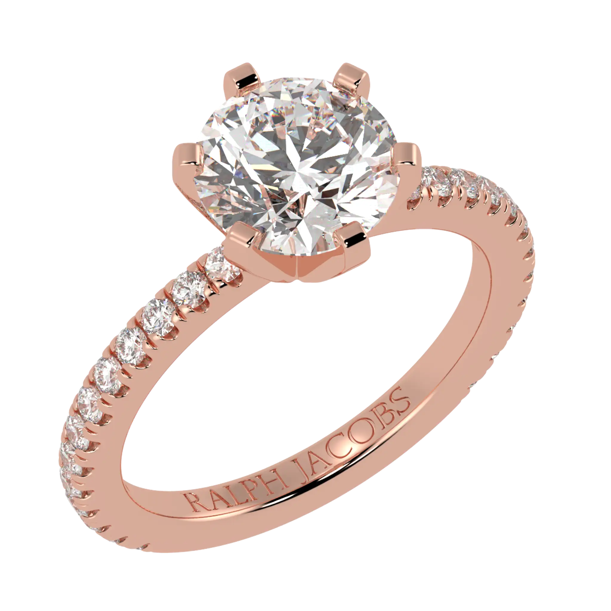 Nikki 14K Rose Gold Accent Engagement Rings