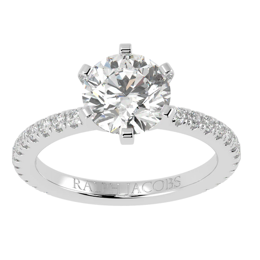 Nikki Platinum Accent Engagement Rings