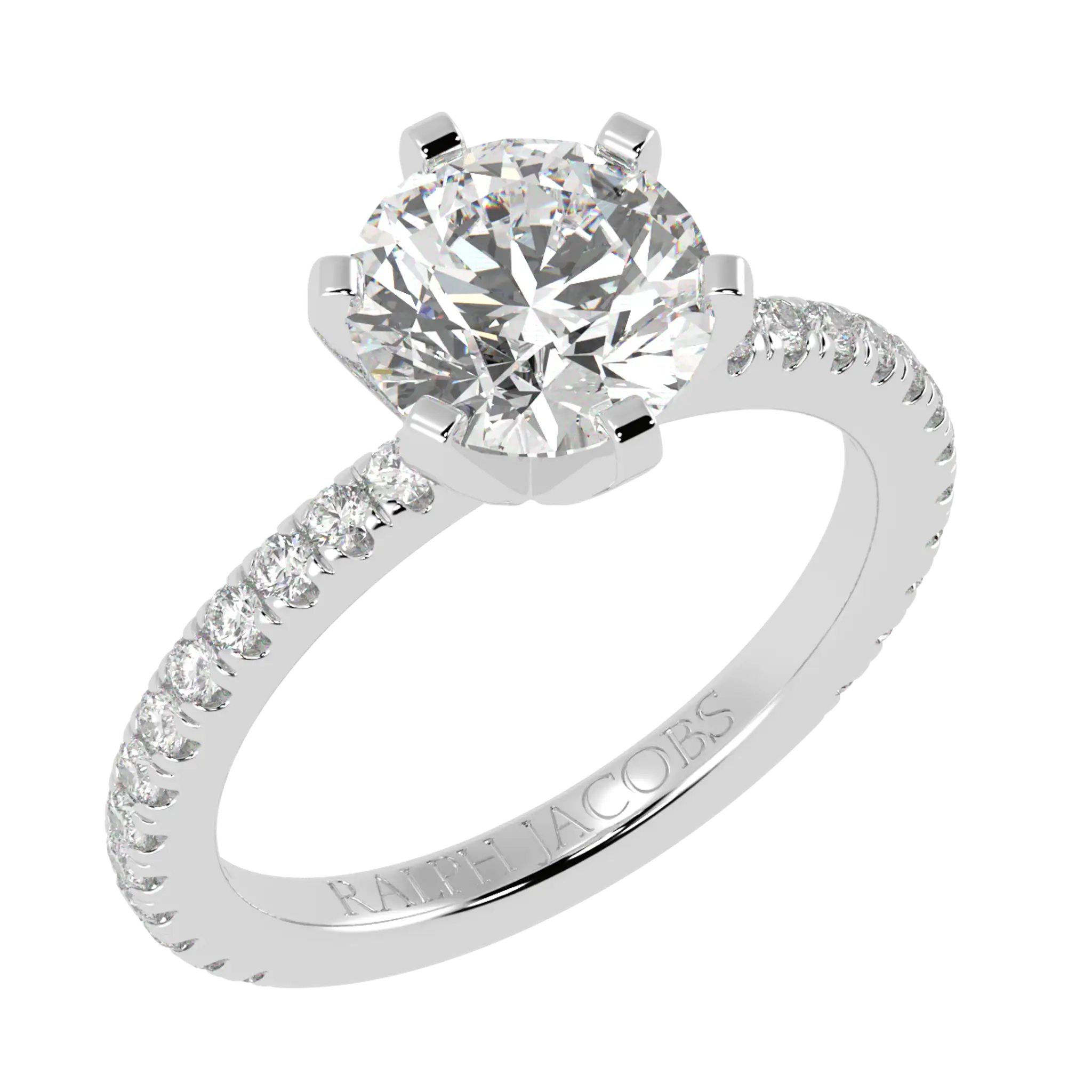 Nikki Platinum Accent Engagement Rings