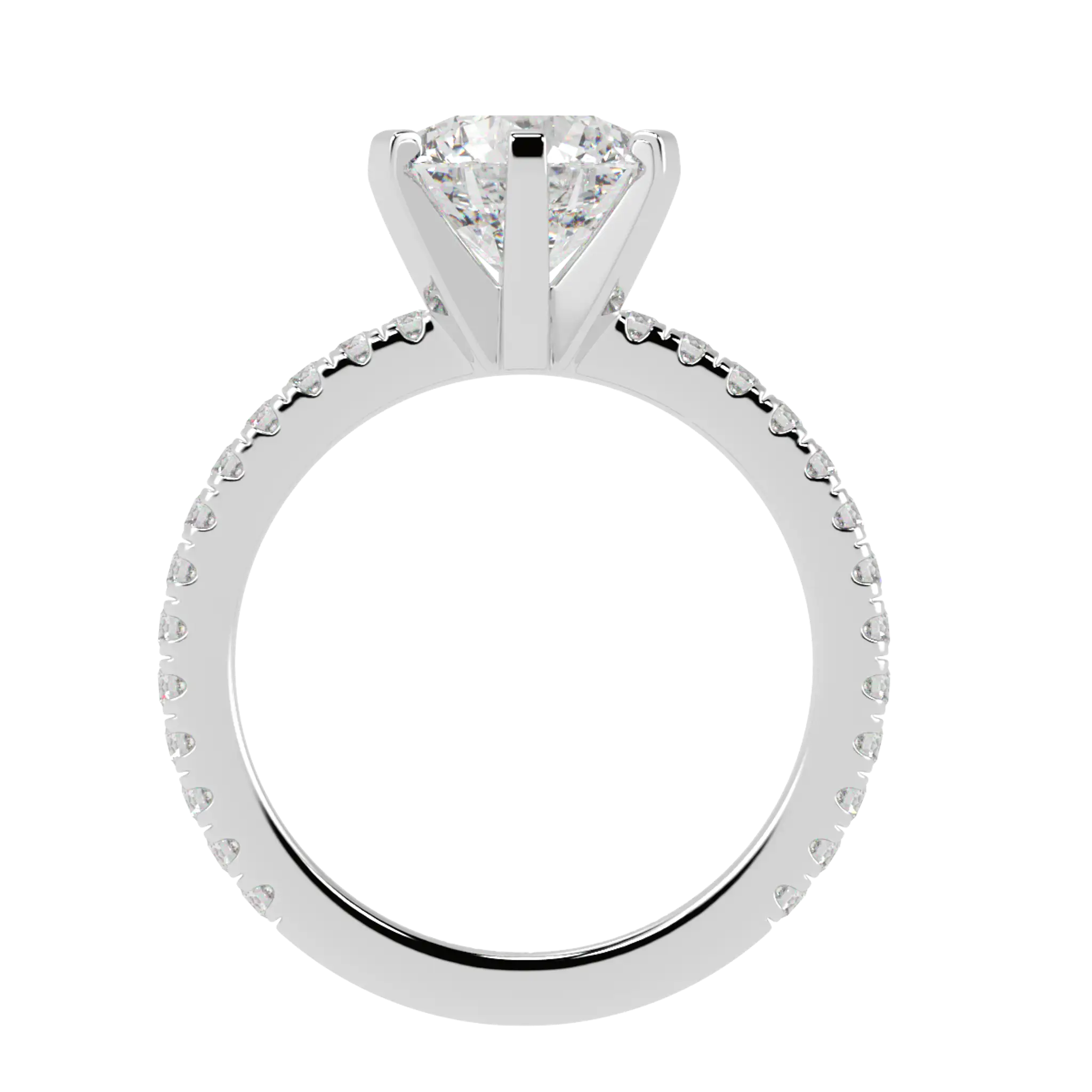 Nikki 9K White Gold Accent Engagement Rings