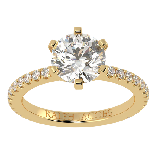 Nikki 9K Yellow Gold Accent Engagement Rings