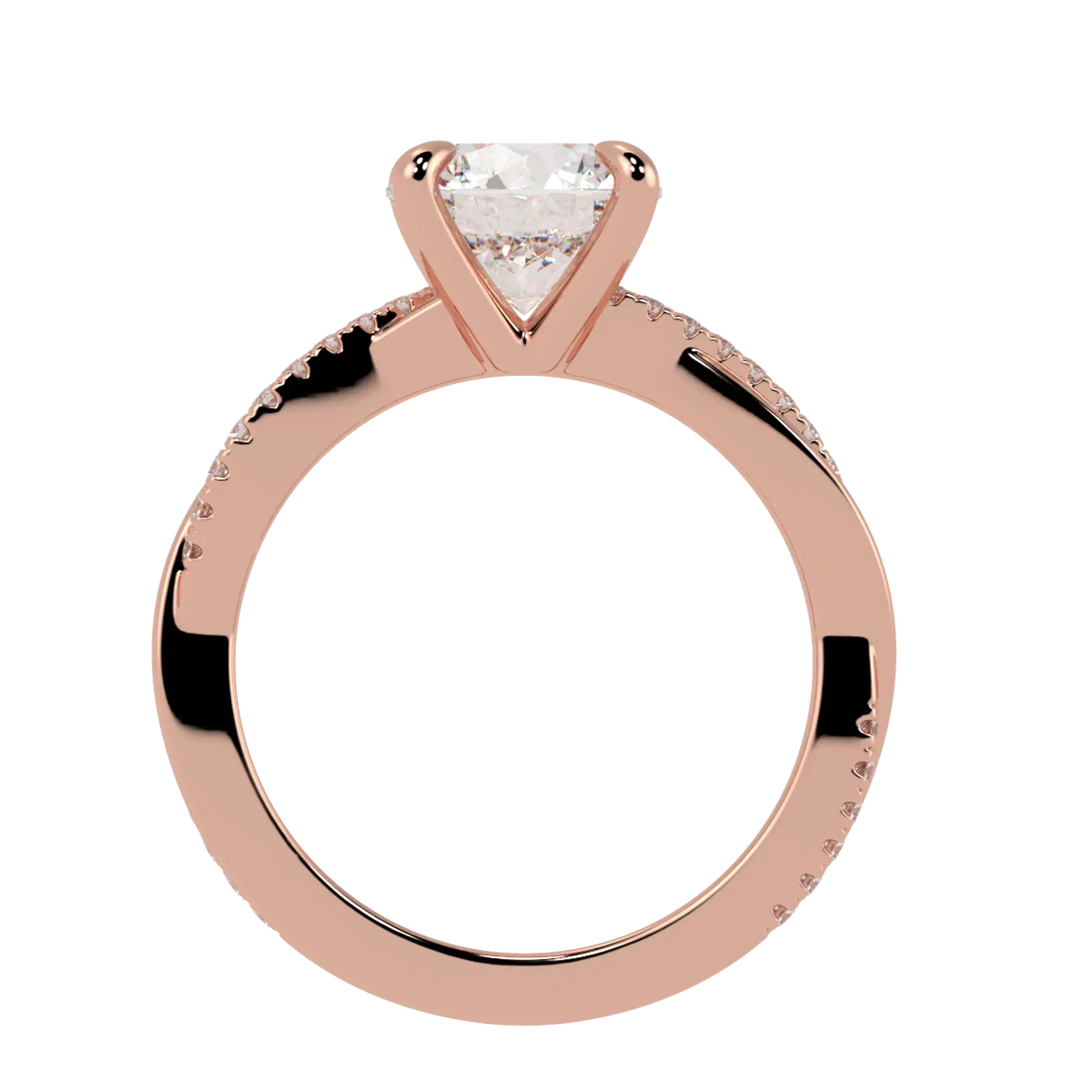 Jasmine 14K Rose Gold Accent Engagement Ring