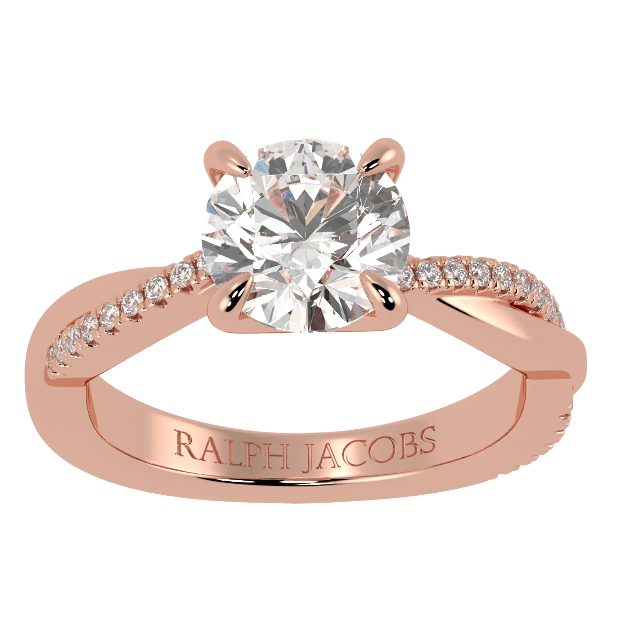 Jasmine 14K Rose Gold Accent Engagement Ring