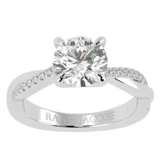 Jasmine Platinum Accent Engagement Ring