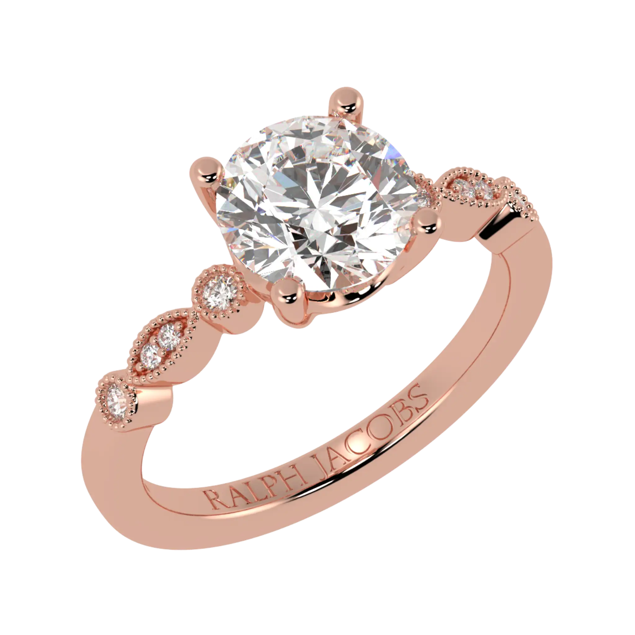 Chanel 14K Rose Gold Accent Stone Engagement Ring