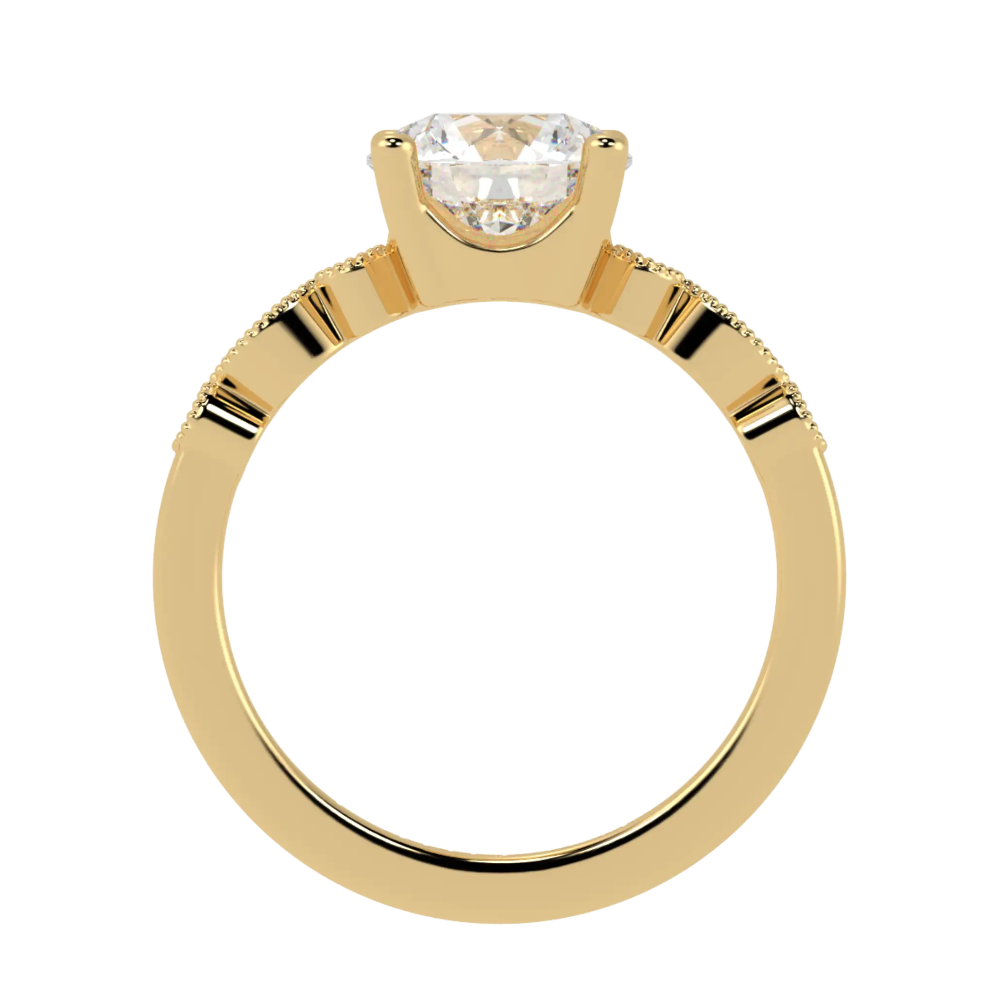 Chanel 18K Yellow Gold Accent Stone Engagement Ring