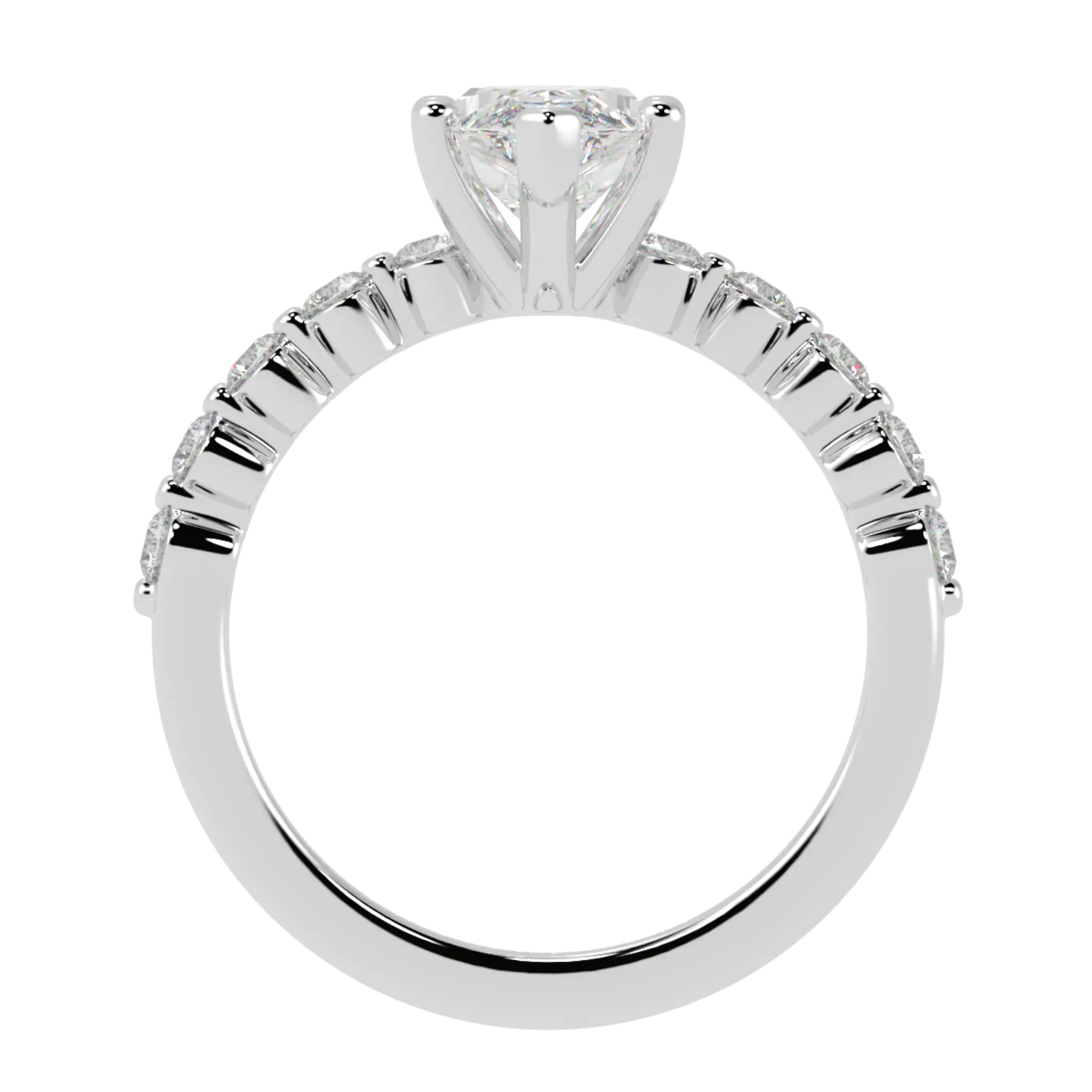 Victoria Platinum Accent Stone Engagement Ring | Marquise Shape