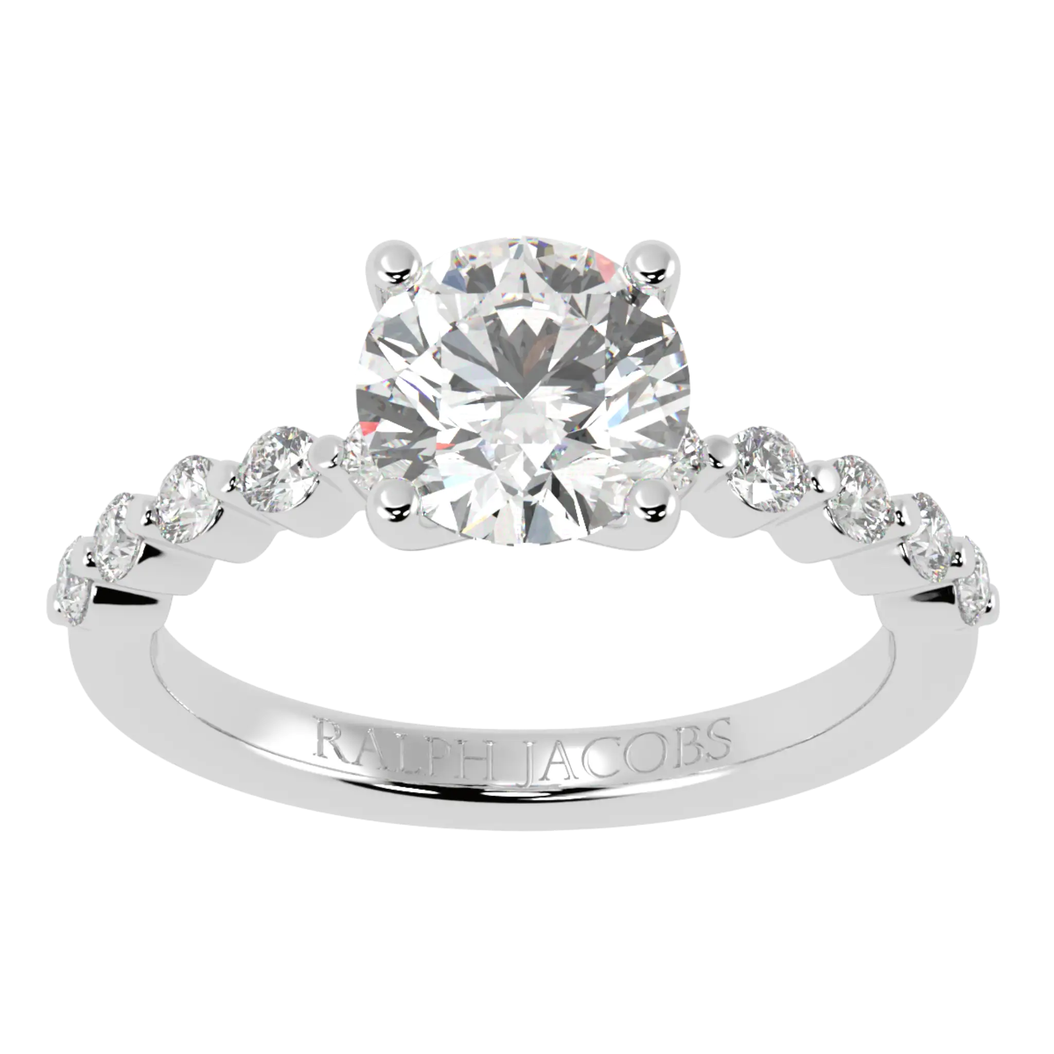 Victoria Platinum Accent Stone Engagement Ring