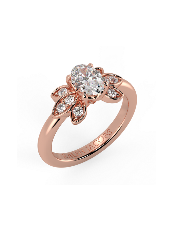 Ellie Oval Moissanite Engagement Ring