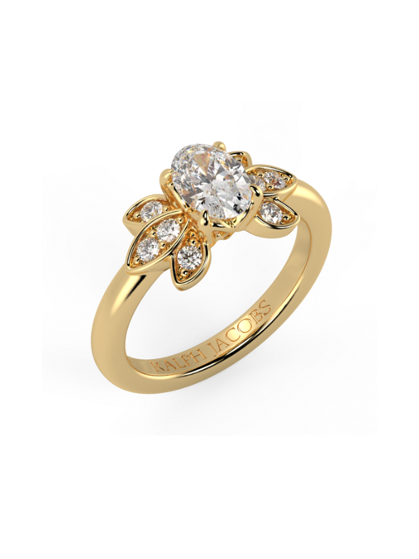 Ellie Oval Moissanite Engagement Ring