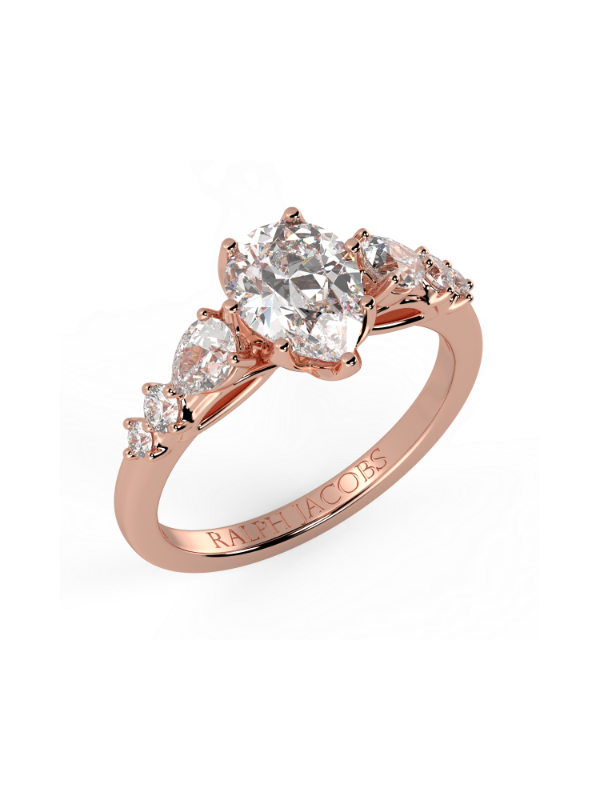 Jade Pear Moissanite Engagement Ring