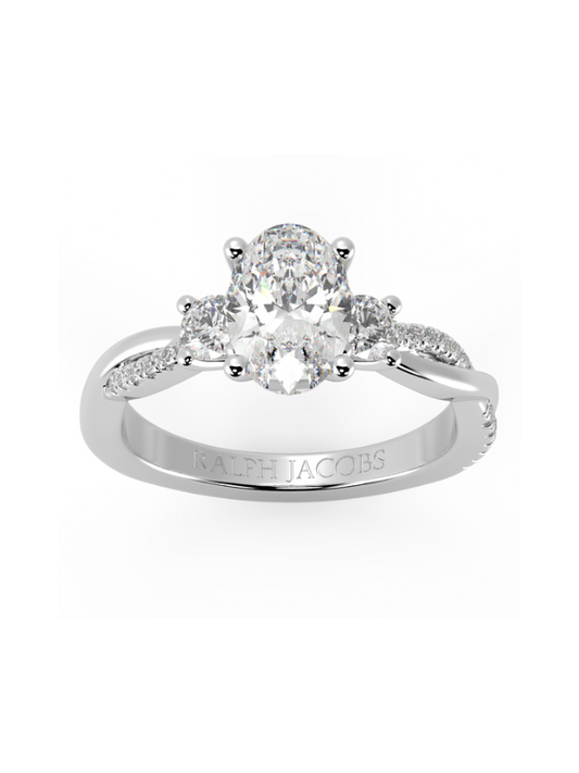 Jasmine Oval Diamond Engagement Ring