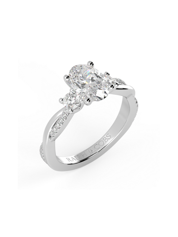 Jasmine Oval Moissanite Engagement Ring