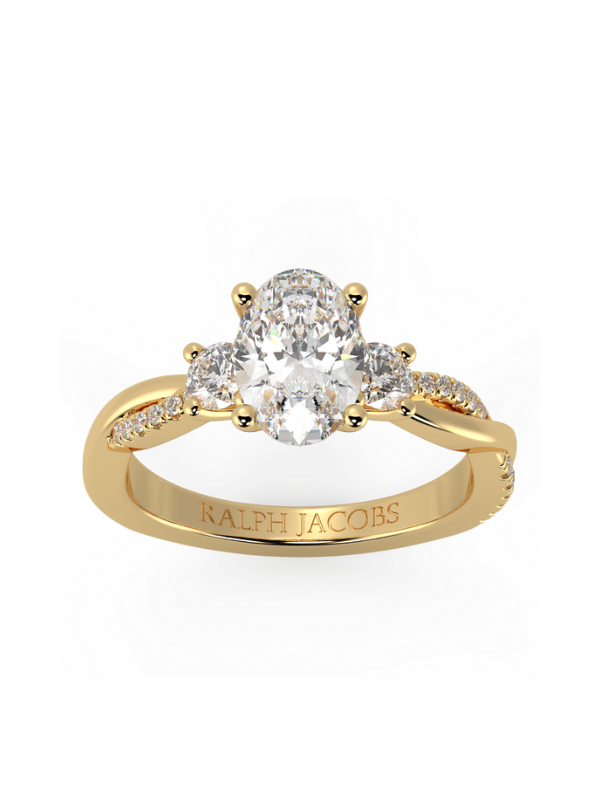 Jasmine Oval Moissanite Engagement Ring