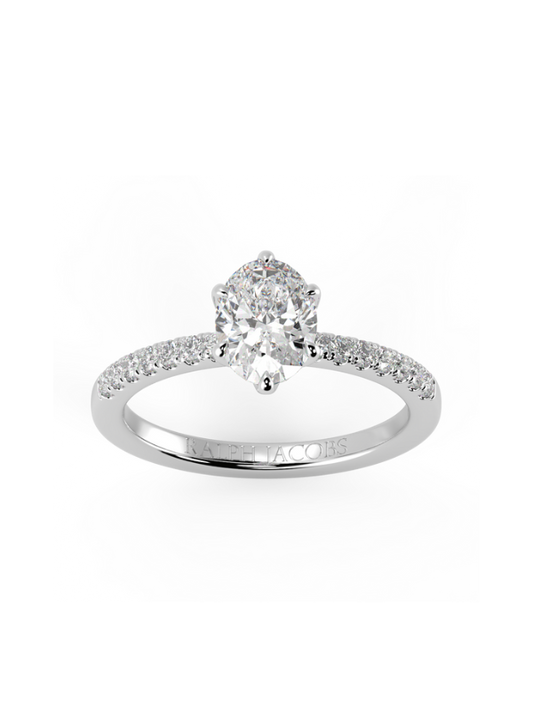 Lucy Oval Diamond Engagement Ring