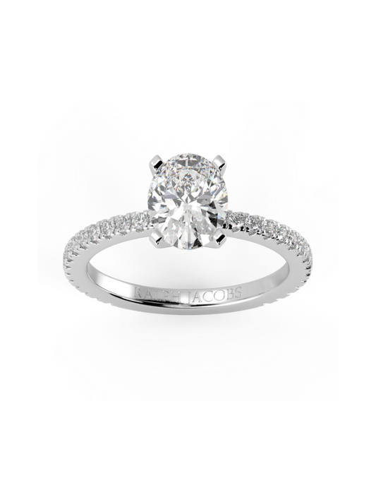 Veronica Oval Diamond Engagement Ring