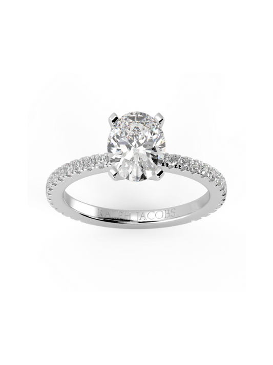 Veronica Oval Moissanite Engagement Ring