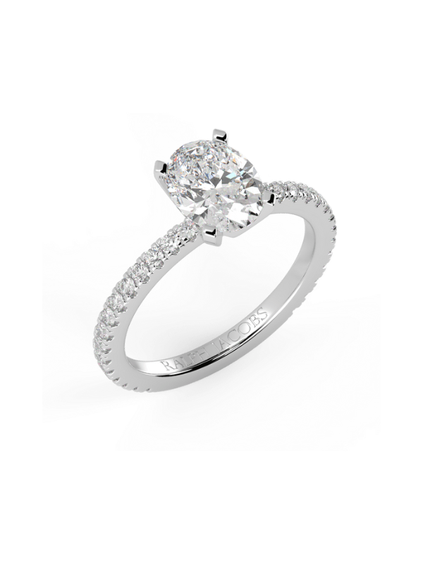 Veronica Oval Moissanite Engagement Ring