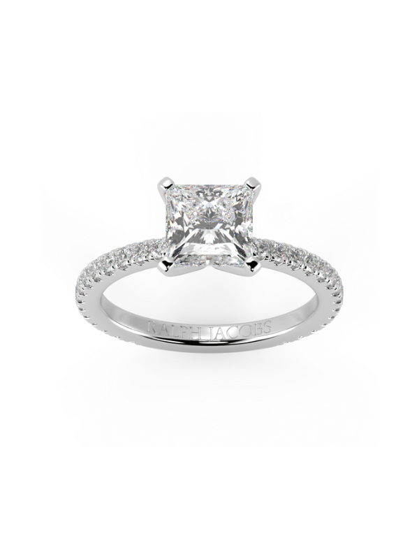 Veronica Princess Moissanite Engagement Ring