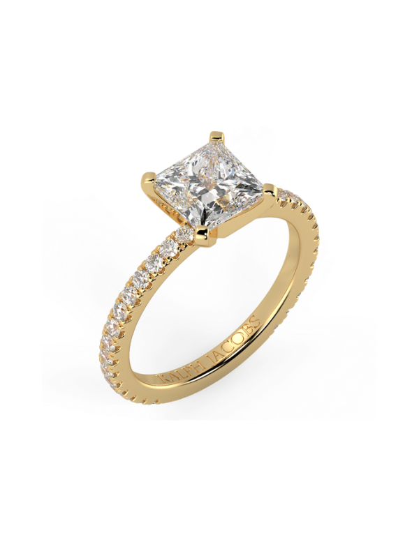 Veronica Princess Moissanite Engagement Ring