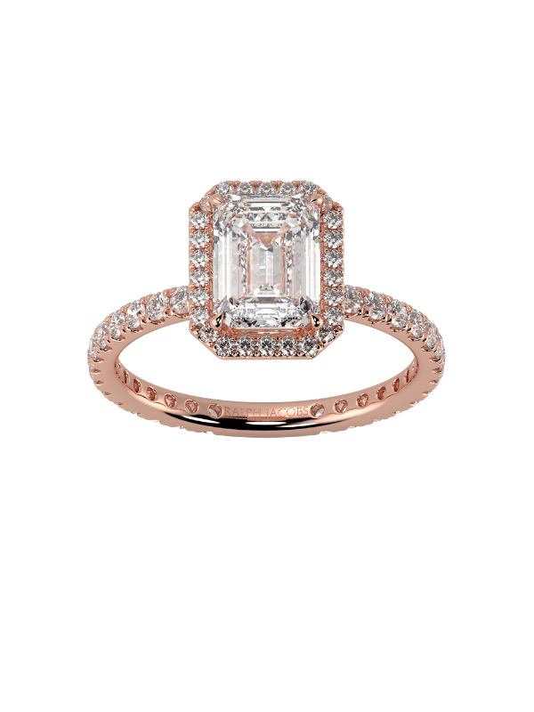 Wanda Emerald Moissanite Engagement Ring