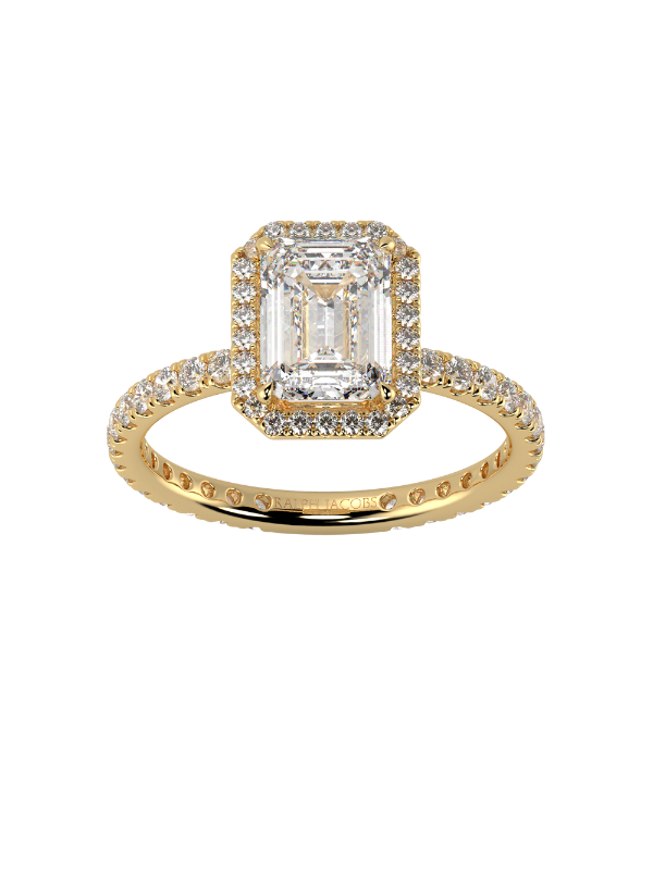 Wanda Emerald Moissanite Engagement Ring