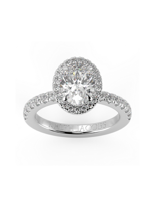 Wanda Oval Moissanite Engagement Ring