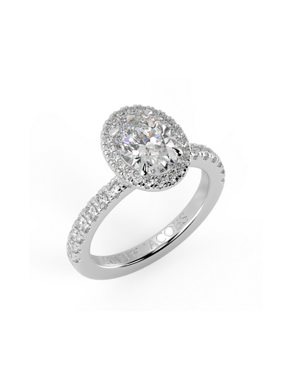 Wanda Oval Moissanite Engagement Ring