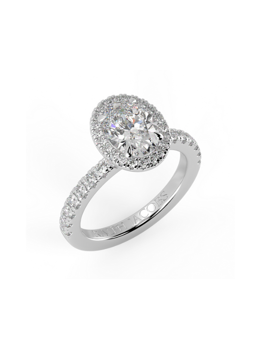 Wanda Oval Diamond Engagement Ring