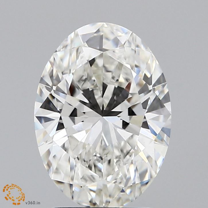 Diamant de laboratoire ovale H VVS2 de 2,00 carats