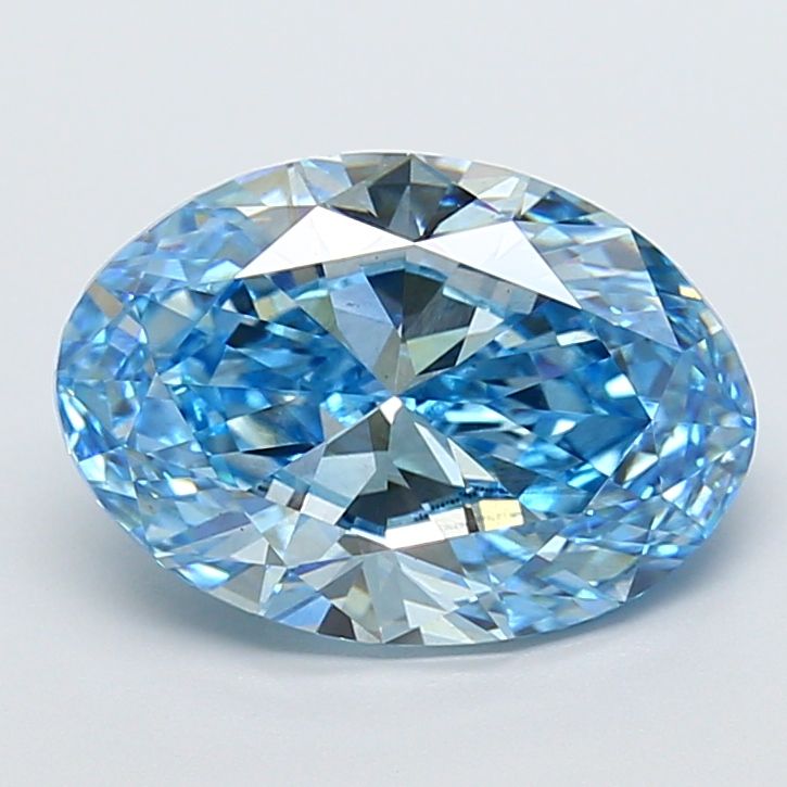 4.00 Carat Oval Cut Fancy Blue