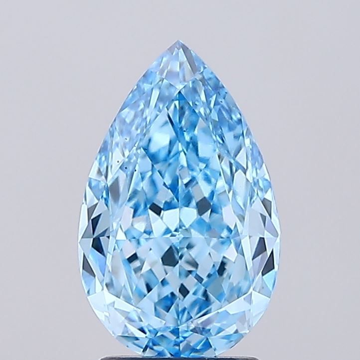 2.65 Carat Pear Cut Fancy Blue