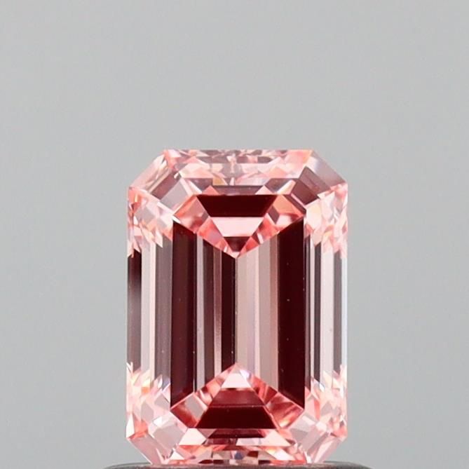 0.81 Carat Emerald Cut Fancy Pink