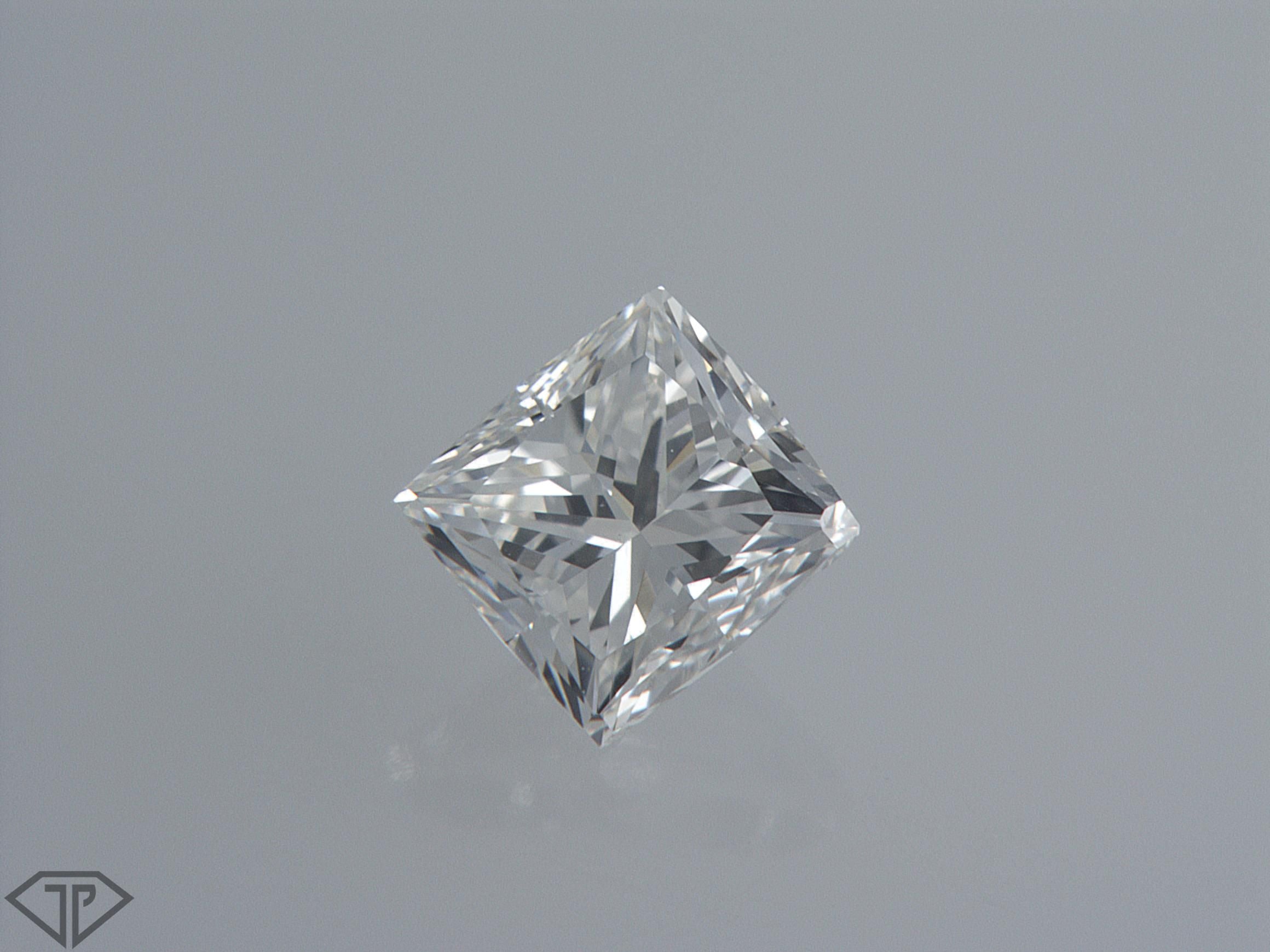 Diamant naturel Princess de 0,71 ct (couleur I, pureté VS1, GIA)