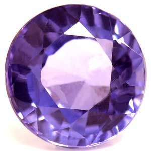 1.17 Carat Round  Cut Purple Sapphire