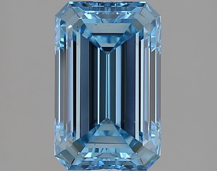 2.11 Carat Emerald Cut Fancy Blue