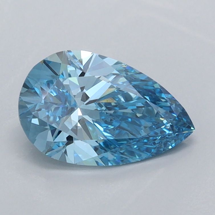 0.91 Carat Pear Cut Fancy Blue