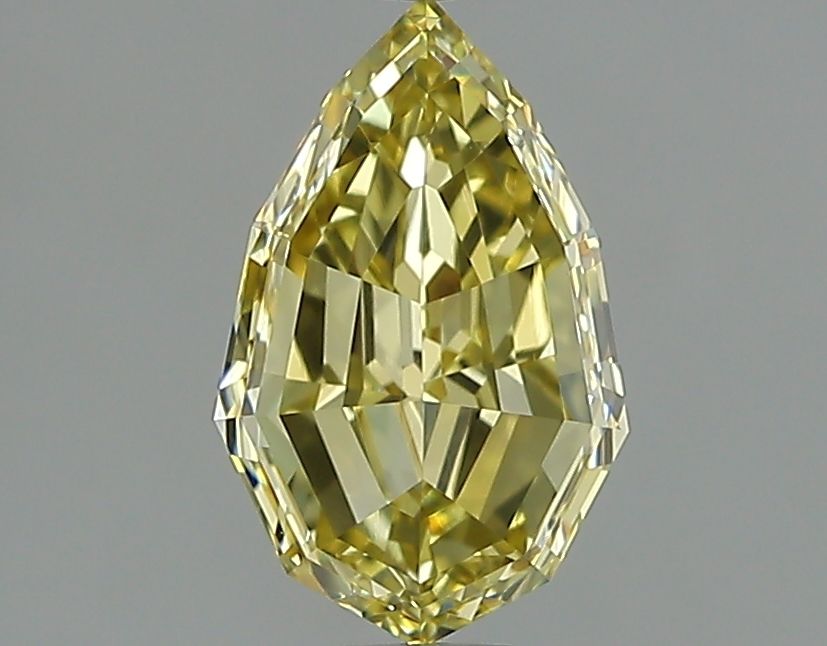 Diamant naturel en forme de poire de 1,58 ct (jaune brunâtre fantaisie, pureté VS1, GIA)