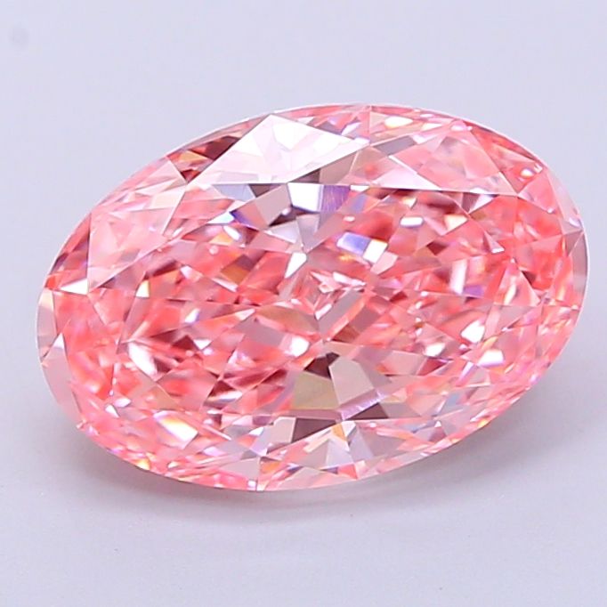 3.03 Carat Oval Cut Fancy Pink