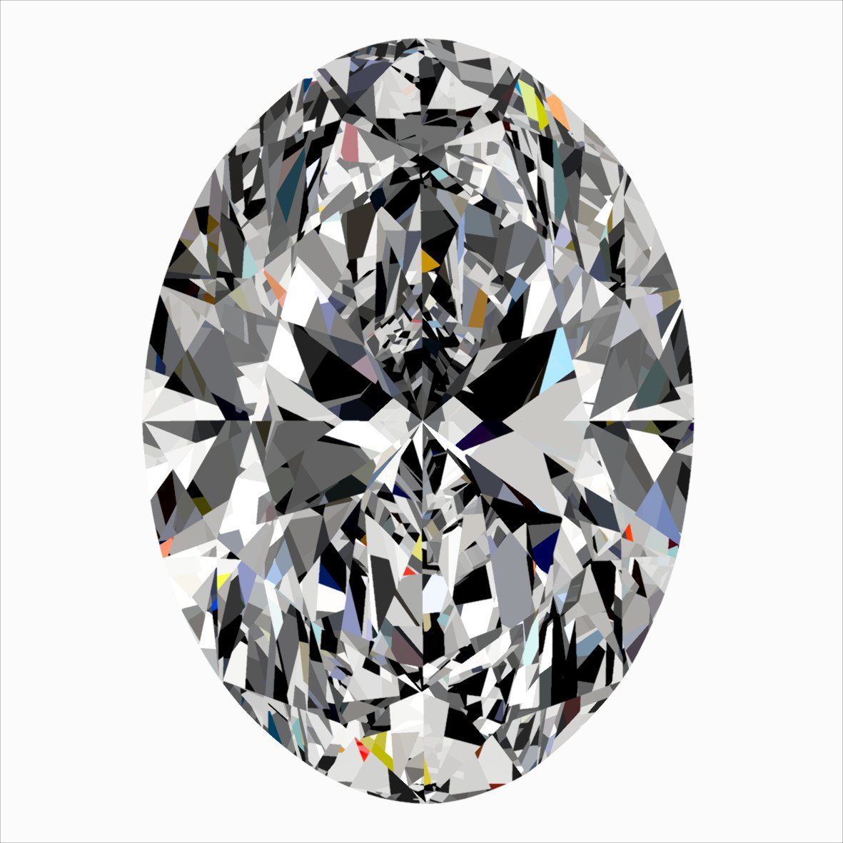 0.40 Carat H-SI2 Oval Cut Diamond