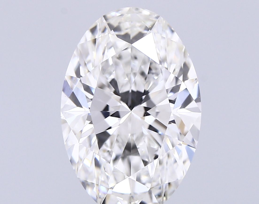 4.18 Carat F-VVS2 Oval Lab Diamond