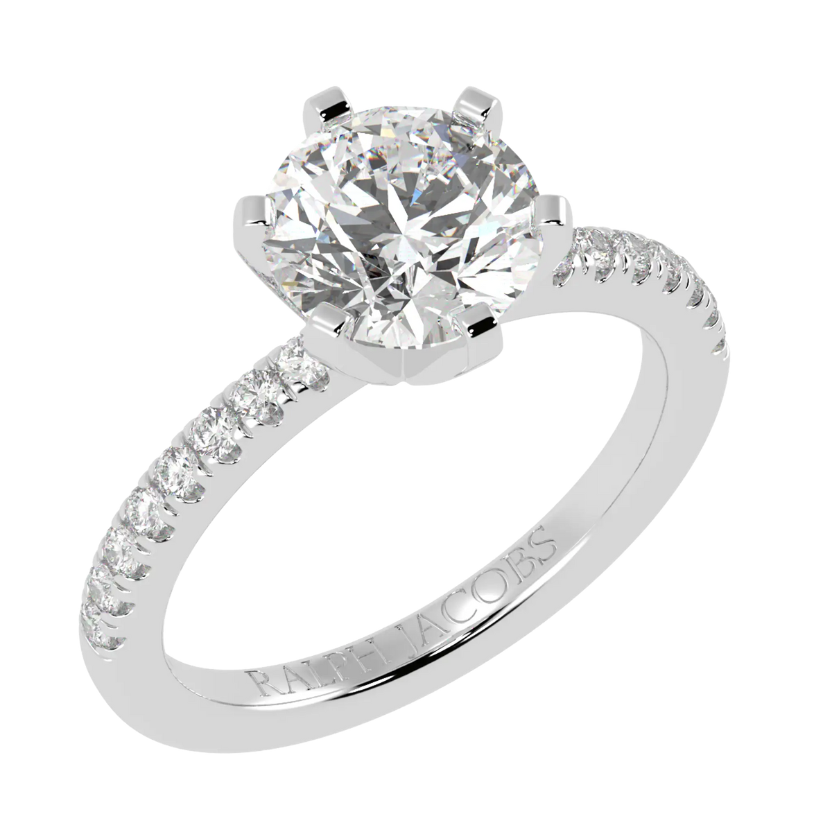 Nikki Accent – 9K White Gold – 1ct Lab-Grown Diamond Round – Natural Diamonds