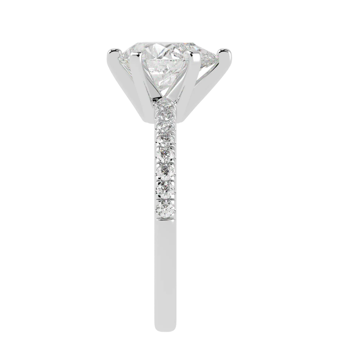 Nikki Accent – Platinum 950 – Pear-Cut Setting – Natural Diamonds