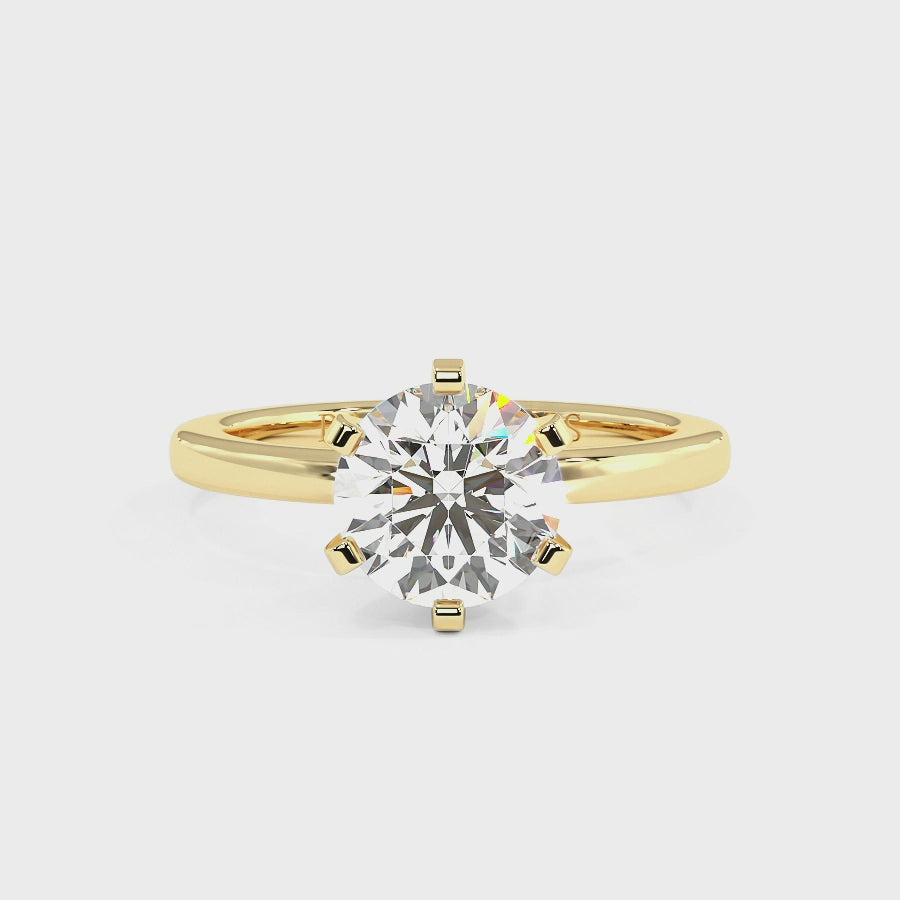 Nikki 9K Yellow Gold Solitaire Engagement Rings