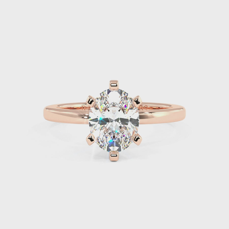 Nikki Rose 14K Gold Solitaire Engagement Ring | Oval Shape