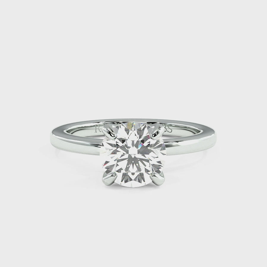 Betty Round Moissanite Engagement Ring